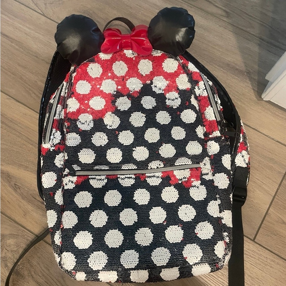 Disney parks Minnie Mouse sequin backpack